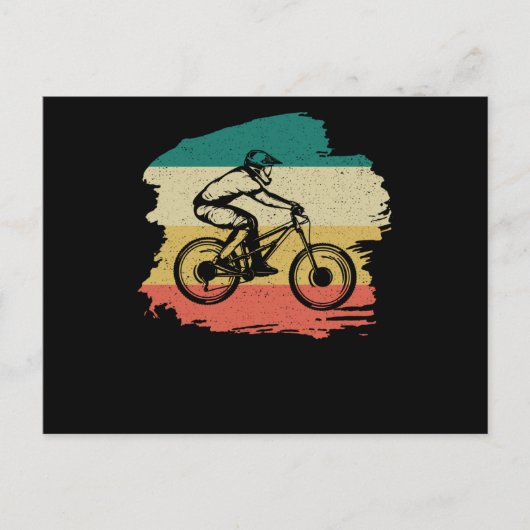 MTB Retro Mountainbike-Geschenk Postkarte (Vorderseite)