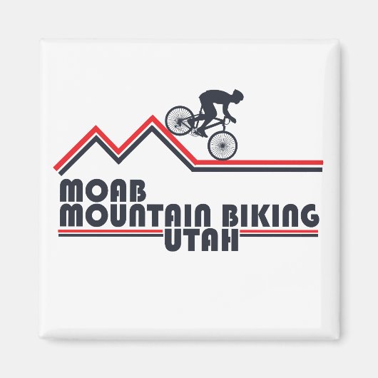 Mtb Utah - Moab Mountainbiken Magnet (Vorne)