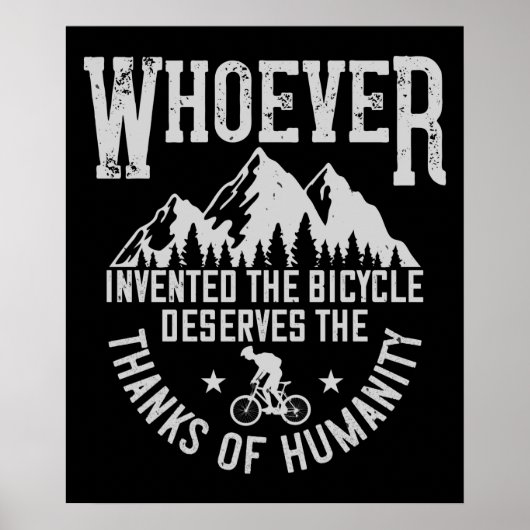 MTB - Wer das Fahrrad erfunden hat Poster (Vorne)