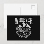 MTB - Wer das Fahrrad erfunden hat Postkarte (Vorne/Hinten)