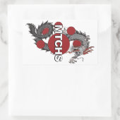 MTCHS-Dragon-Logo Rechteckiger Aufkleber (Tasche)