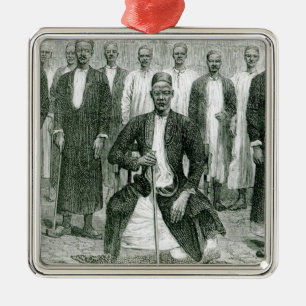Mtesa, der Kaiser von Uganda und andere Leiter Silbernes Ornament