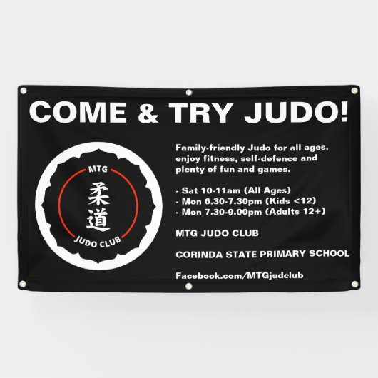 MTG Judo-Verein-Fahne Banner (Horizontal)