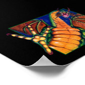 MtG Shivan Dragon auf schwarz drucken Poster (Ecke)