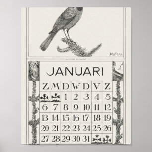 Mtheo van hoytema - kalender - reiherkunst - Übere Poster