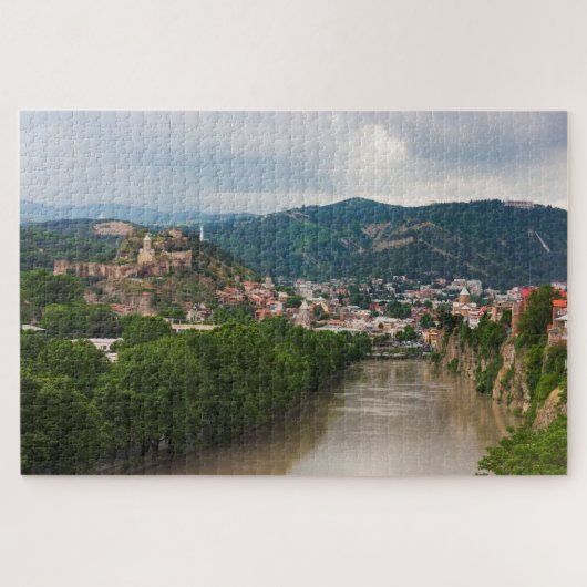 Mt'k'vari Fluss fließt, Tbilisi Puzzle (Horizontal)