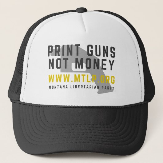 MTLP Print Guns Not Money Trucker Hat Truckerkappe (Vorderseite)