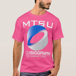 MTSU ACM SIGGRAPH Weiße Buchstaben T-Shirt