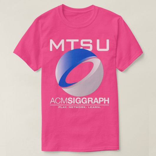 MTSU ACM SIGGRAPH White Letters T-Shirt (Design vorne)