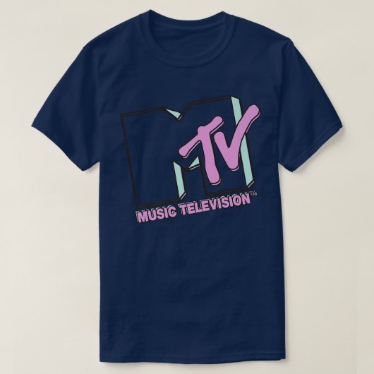 MTV Music Television Retro Word Stack Front & Back T-Shirt (Design vorne)