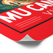 Mu Cang Chai Vietnam Travel Retro Emblem Poster (Ecke)