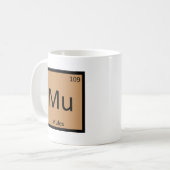 Mu - Mules Chemistry Periodic Table Element Symbol Kaffeetasse (Vorderseite Links)