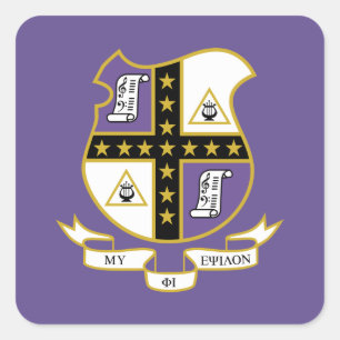 Mu Phi Epsilon Wappen Quadratischer Aufkleber