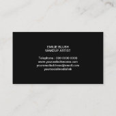 MUA Business Card Template für die muffige Red Shi Visitenkarte (Rückseite)