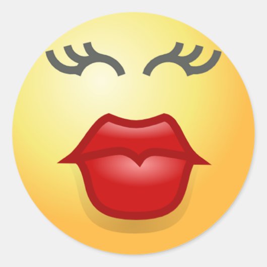 Muah Kiss Aufkleber (Vorderseite)