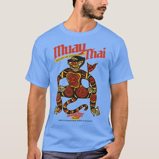 Muay Thai-Affen-Tattoo Schmerz ist vorübergehend S T-Shirt (Vorderseite)