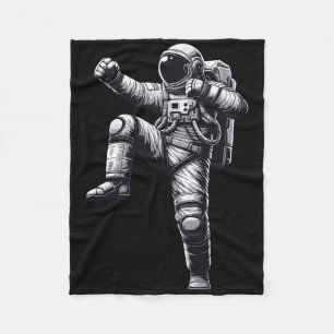 Muay Thai Astronaut Kickboxing Fleecedecke
