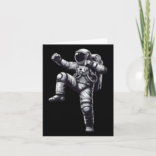 Muay Thai Astronaut Kickboxing Karte (Vorderseite)