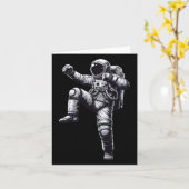 Muay Thai Astronaut Kickboxing Karte (Gelbe Blume)