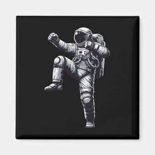 Muay Thai Astronaut Kickboxing Magnet