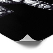 Muay Thai Astronaut Kickboxing Poster (Ecke)