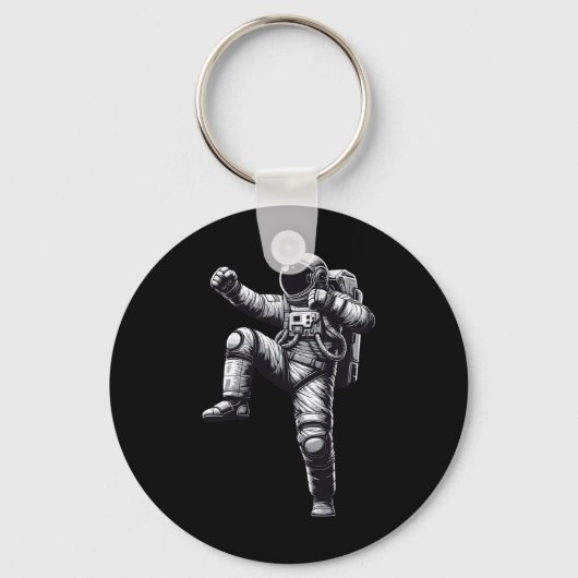 Muay Thai Astronaut Kickboxing Schlüsselanhänger (Vorderseite)