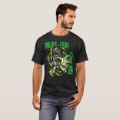 Muay Thai Astronaut Monkey, Space, Mixed Martial A T-Shirt (Vorne ganz)