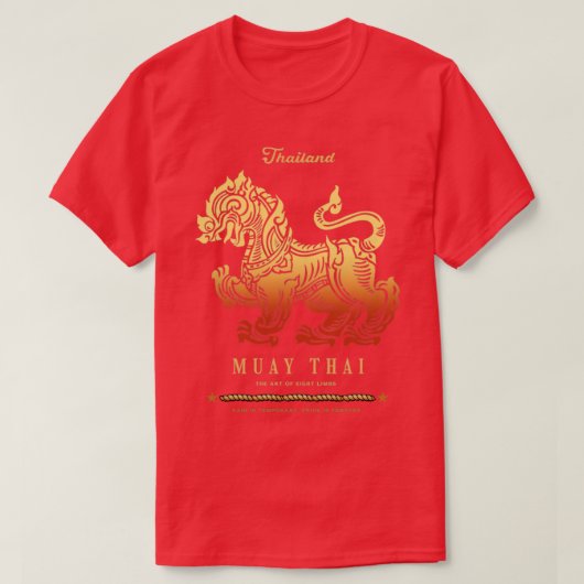 Muay Thai Boran Geboren zu kämpfen T-Shirt (Design vorne)
