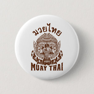 Muay Thai Boxer Boxing Lover Thai Boxing Thailand Button