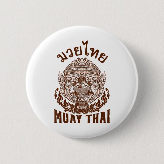 Muay Thai Boxer Boxing Lover Thai Boxing Thailand Button (Vorderseite)