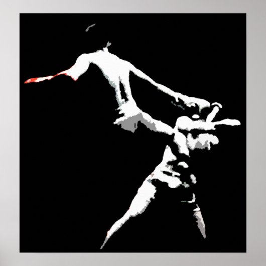 Muay Thai Boxing Action Poster (Vorne)