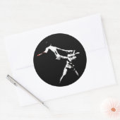 Muay Thai Boxing Action Runder Aufkleber (Umschlag)