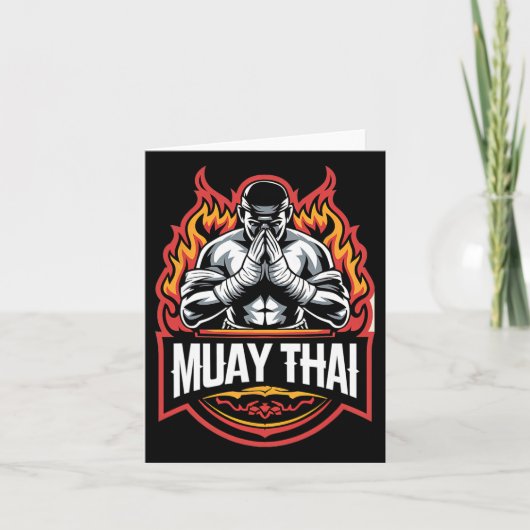 Muay Thai Boxing Fighter Karte (Vorderseite)