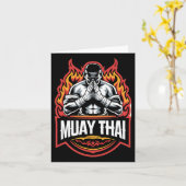 Muay Thai Boxing Fighter Karte (Gelbe Blume)