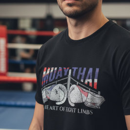 Muay Thai Boxing Gloves & Ring Design T-Shirt