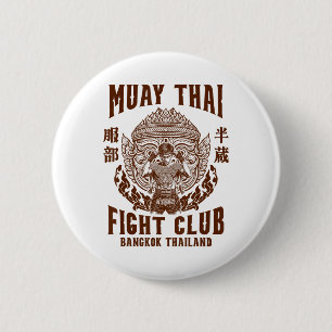 Muay Thai Boxing Lover Boxer Muay Thai Figh Button