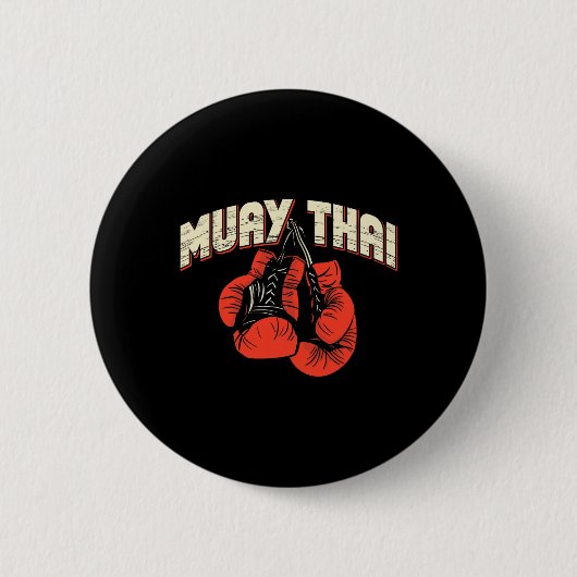 Muay Thai Boxing Martial Arts - Kickboxing Button (Vorderseite)