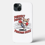 Muay Thai Boxing Niedlich Anime Cat T - Shirt Case-Mate iPhone Hülle (Rückseite)