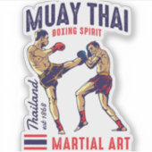 Muay Thai Boxing Spirit Aufkleber (Vorderseite)