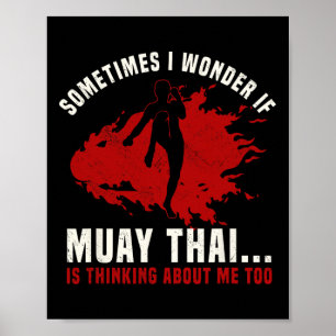 Muay Thai Boxing Teacher Kickboxing Martial Arts I Poster