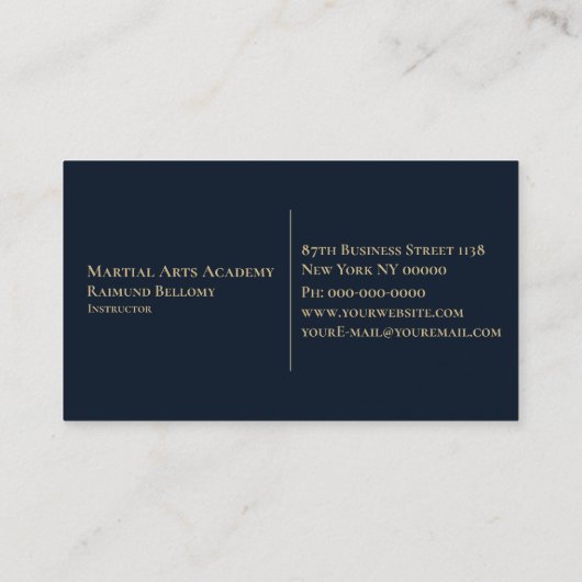 Muay Thai Boxing Visitenkarte (Rückseite)