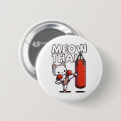 Muay Thai Cat Button (Vorne & Hinten)