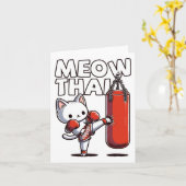 Muay Thai Cat Karte (Gelbe Blume)