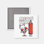 Muay Thai Cat Magnet (Vorderseite/Rückseite)