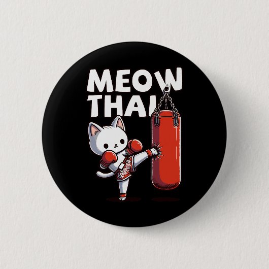 Muay Thai Cat Meow Thai Button (Vorderseite)