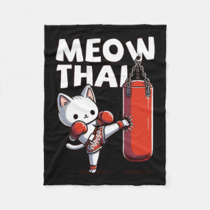 Muay Thai Cat Meow Thai Fleecedecke