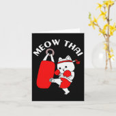 Muay Thai Cat Meow Thai Karte (Gelbe Blume)