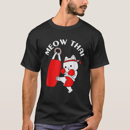 Muay Thai Cat Meow Thai Men Women Girls Kids T-Shirt (Vorderseite)