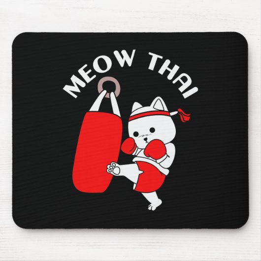 Muay Thai Cat Meow Thai Mousepad (Vorne)