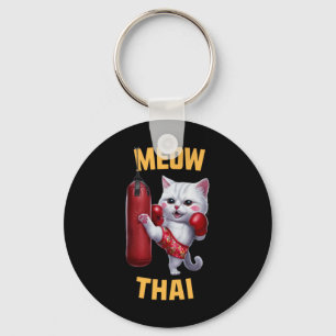 Muay Thai Cat Meow Thai - Thai Boxen für die Jugen Schlüsselanhänger